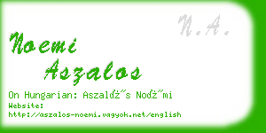 noemi aszalos business card